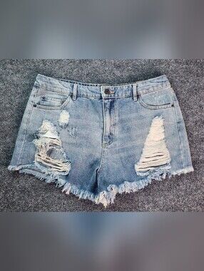 Highway Cut Off Jean Shorts Size 13 Y2k 90s Western Country Festival Summer